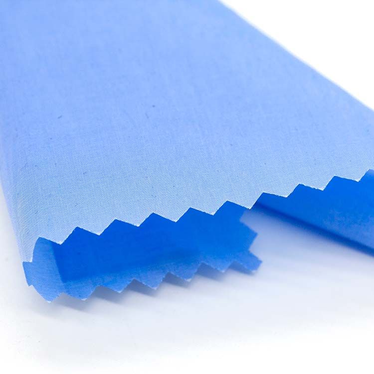 66%polyester 34%nylon dyed solid blue color for jacket