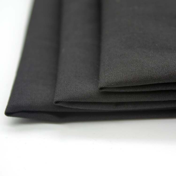 Hygroscopic TC6535 black solid plain moisture wicking pocketing for suit pants