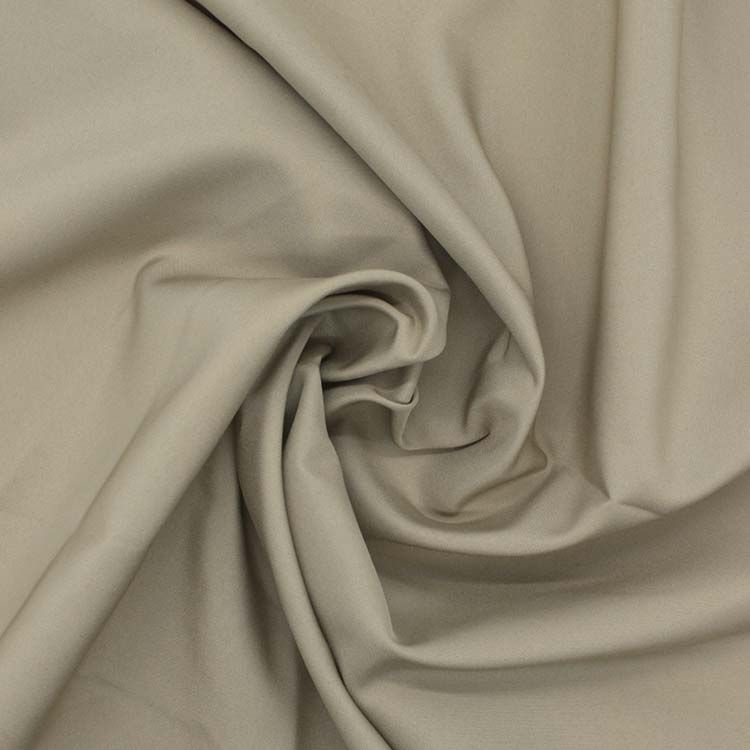 210T solid khaki recycled pongee fabric for suit coat down jacket