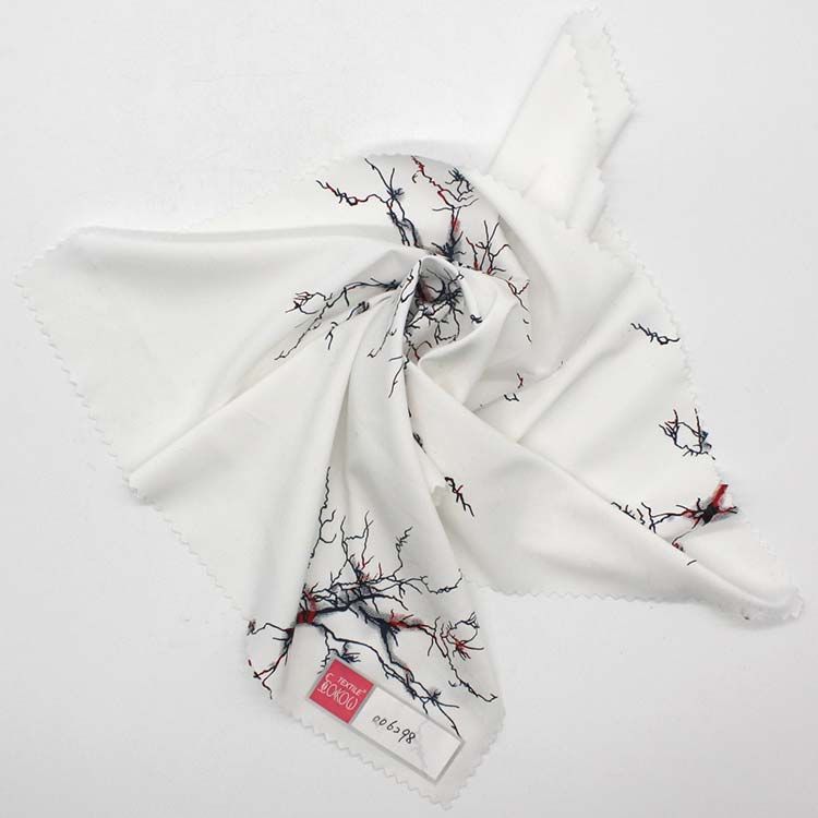 100% polyester plant printing pressed soft lining for suit coat overcoat