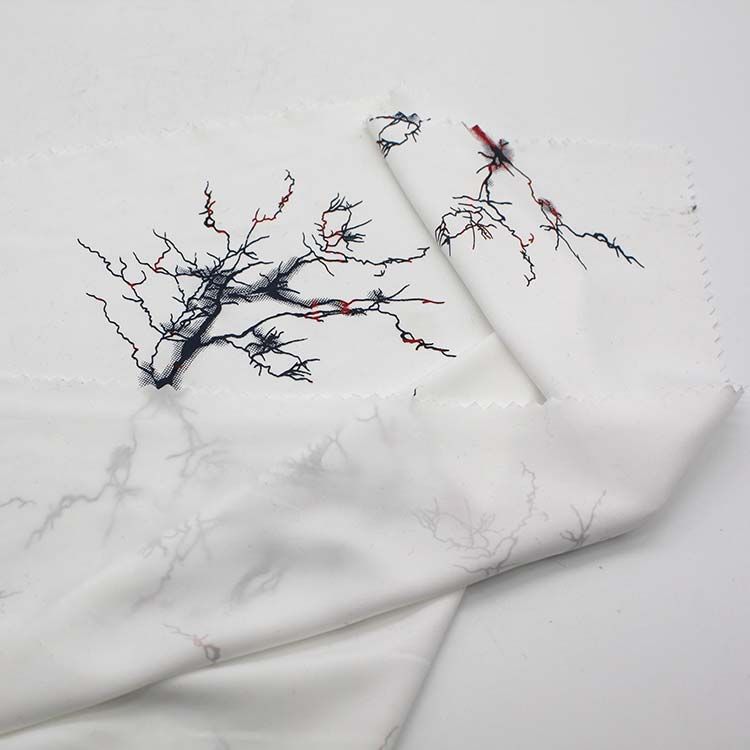 100% polyester plant printing pressed soft lining for suit coat overcoat