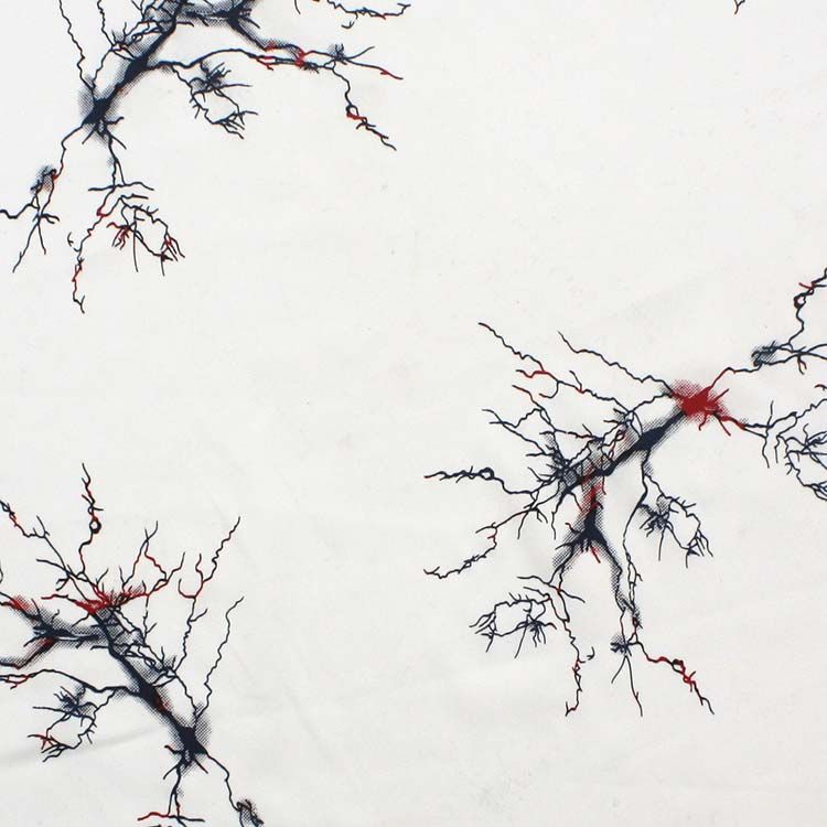 100% polyester plant printing pressed soft lining for suit coat overcoat