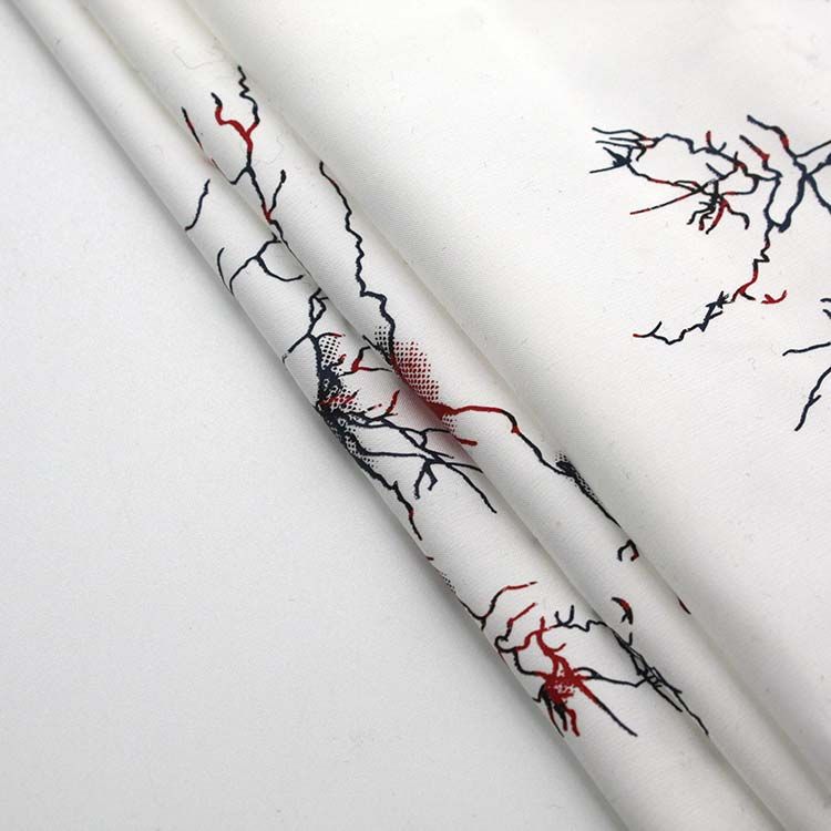 100% polyester plant printing pressed soft lining for suit coat overcoat